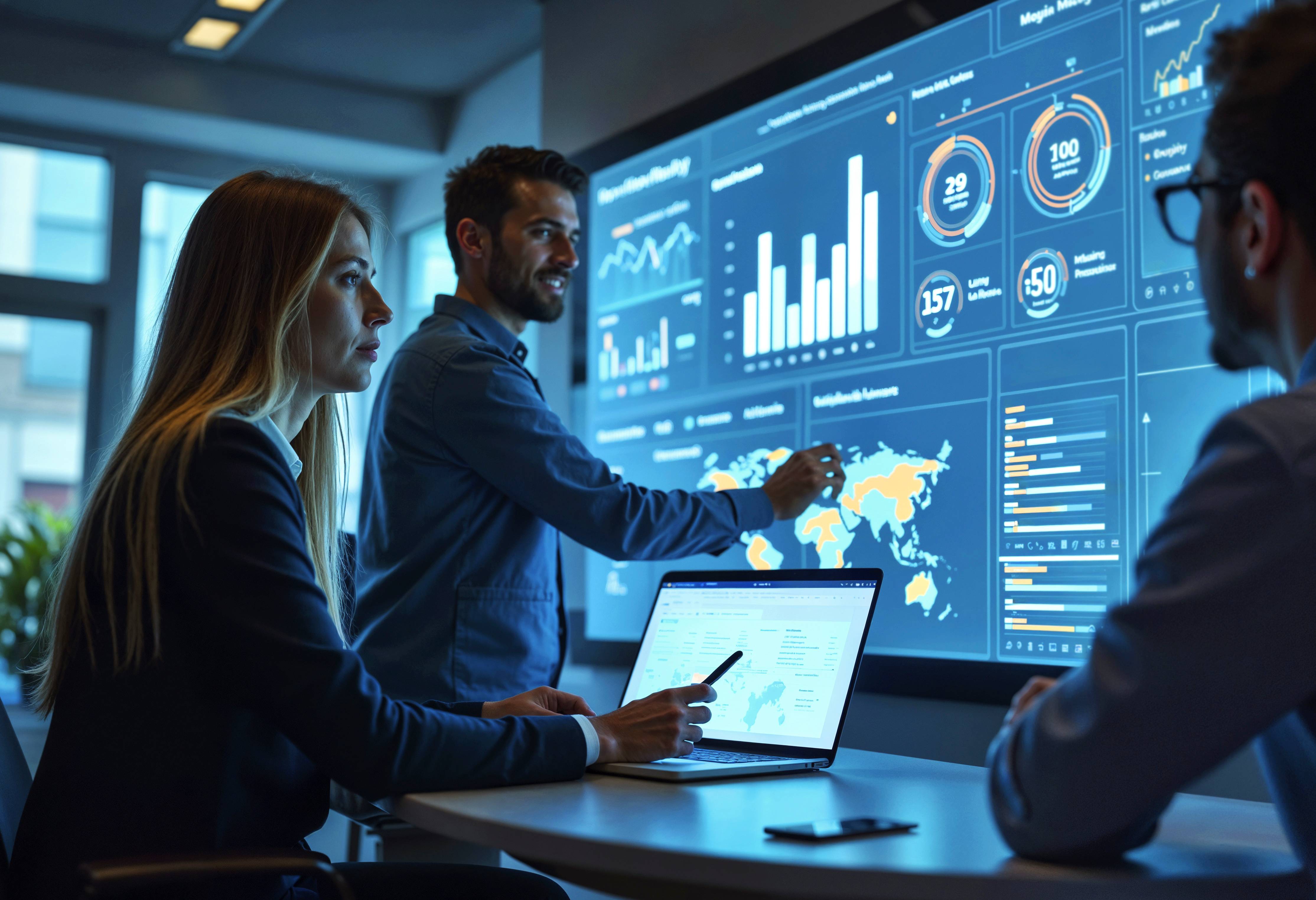 Consultoria de ERPs - Profissionais analisando dashboards